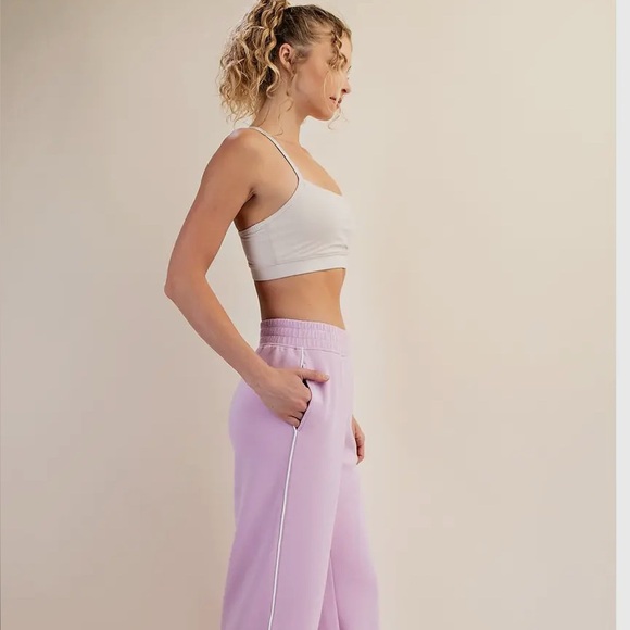 rae mode Pants - Blossom Cream Modal Scuba Straight Pant with Relaxed Silhouette Elastic Waist